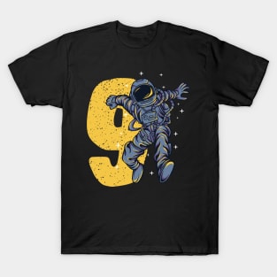 9 Years Old Astronaut 9th Birthday T-Shirt